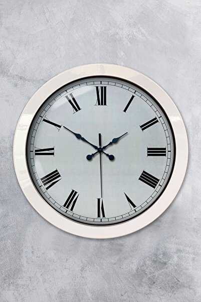 NW NessiWorld 36 cm White Metal Roman Numeral Wall Clock