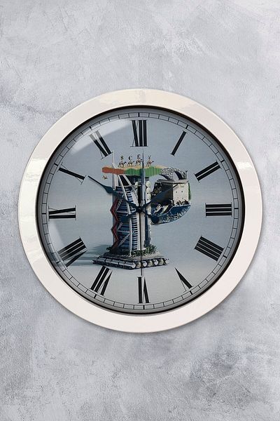 Kasva Concept Δώρο Ρολόι τοίχου με λευκό μεταλλικό νόμισμα 36 εκ