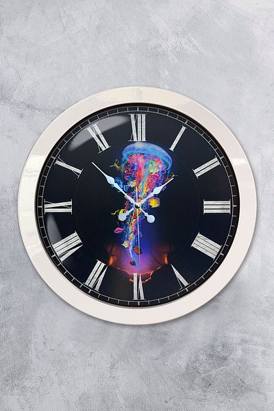 Kasva Concept Gift 36 cm White Metal Sea Wall Clock