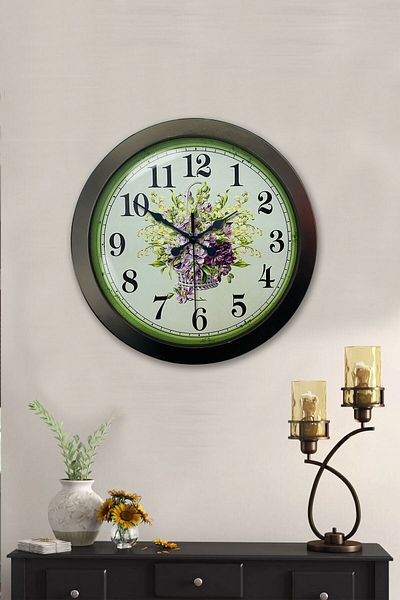 Kasva Concept Gift 36 cm Black Metal Children's Wall Clock