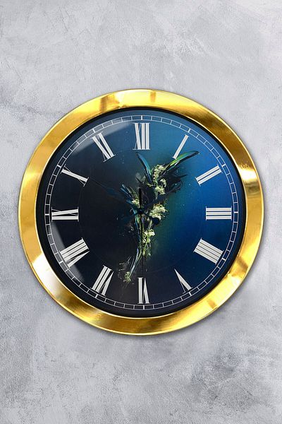 Kasva Concept Gift 36 cm Gold Metal Design Wall Clock