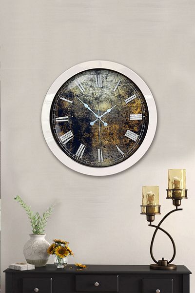 Kasva Concept Gift 36 cm White Metal Design Wall Clock