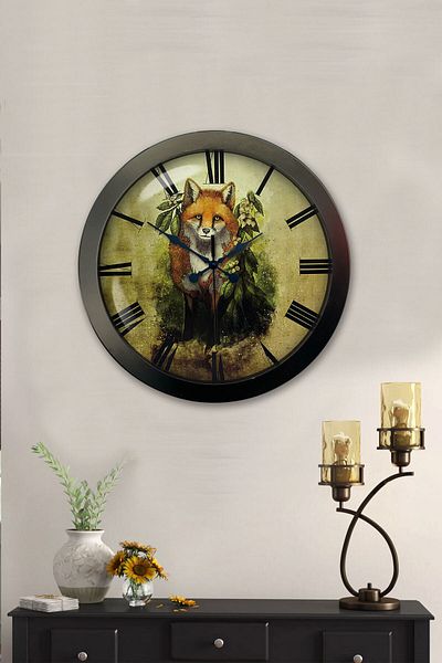Kasva Concept Cadou 36 Cm Ceas Decorativ Metal Negru