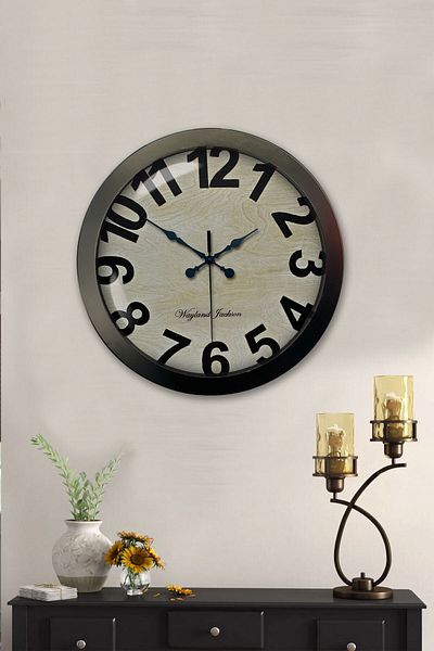 Kasva Concept Gift 36 cm Black Metal Milano Wall Clock