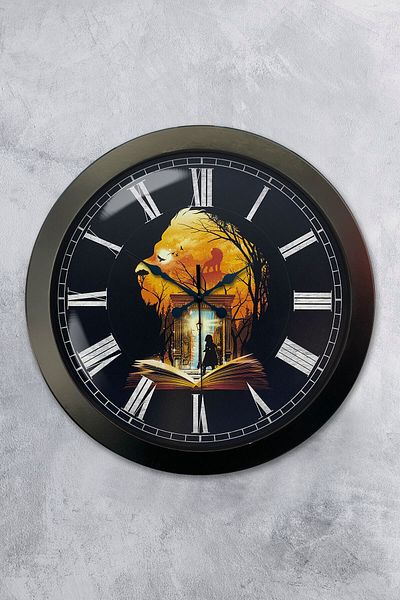 Kasva Concept Gift 36 cm Black Metal Decorative Wall Clock