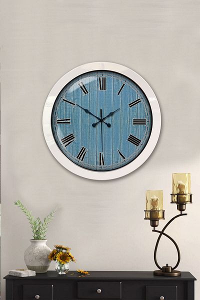 Kasva Concept Gift 36 cm White Metal Milano 2 Wall Clock