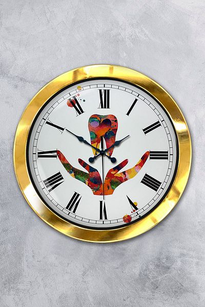 Kasva Concept Gift 36 cm Gold Metal Tooth Wall Clock