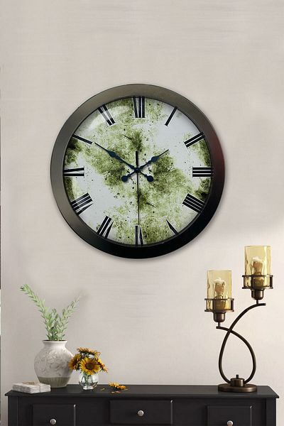 Kasva Concept Gift 36 cm Black Metal Antique Wall Clock