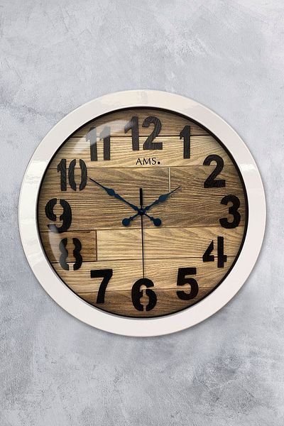 Kasva Concept Cadou 36 Cm Ceas de Perete Simplu Metal Alb