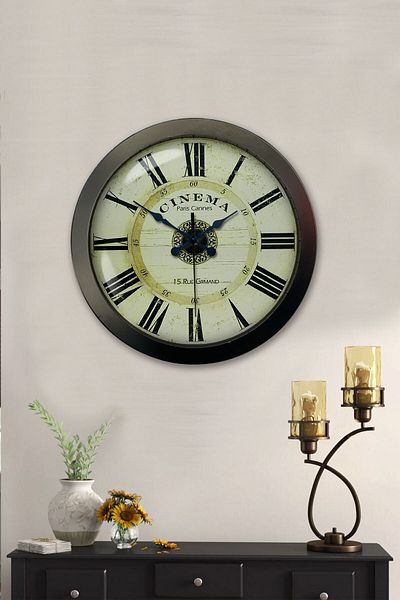 Kasva Concept Gift 36 cm Black Metal Cinema Wall Clock