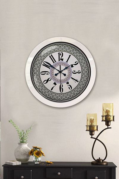 Kasva Concept Gift 36 cm White Metal Modern Wall Clock