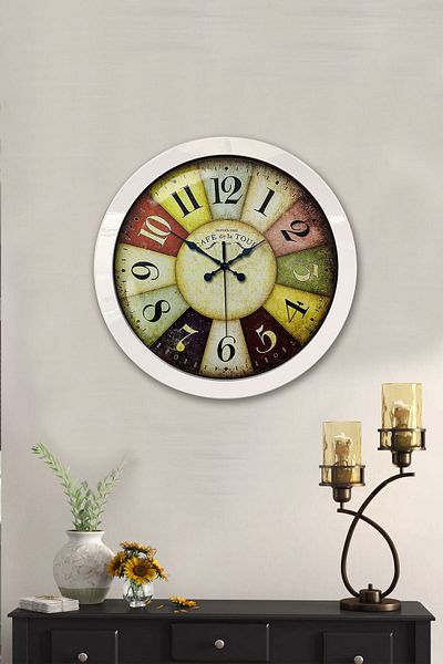 Kasva Concept Gift 36 cm White Metal Modern Wall Clock