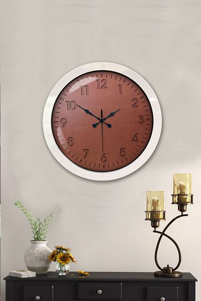 Kasva Concept Gift 36 cm White Metal Classic Wall Clock