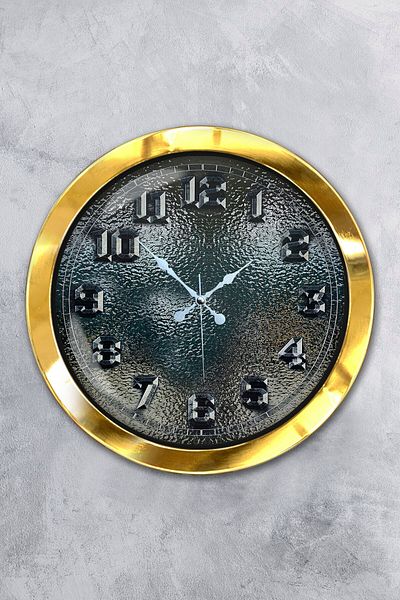 Kasva Concept Gift 36 cm Gold Metal Glass Wall Clock