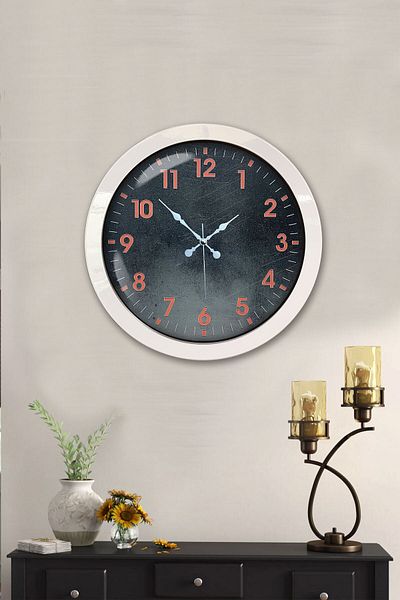 Kasva Concept Gift 36 cm White Metal Classic Wall Clock