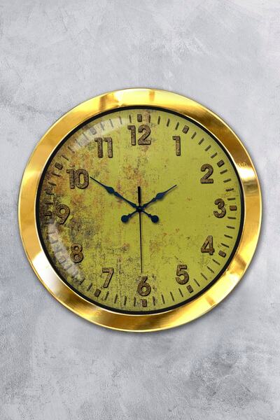 Platin Saat هدية ساعة حائط على شكل فراشة معدنية ذهبية مقاس 36 سم