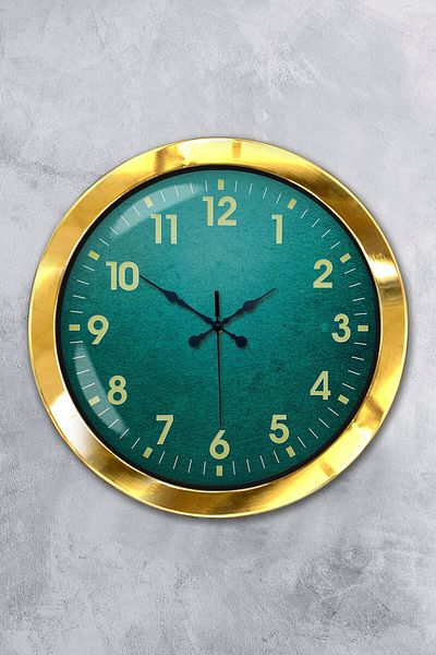 Kasva Concept Gift 36 cm Gold Metal Cool Wall Clock