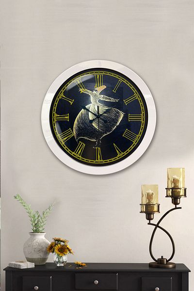 Kasva Concept Gift 36 cm White Metal Mevlana Wall Clock