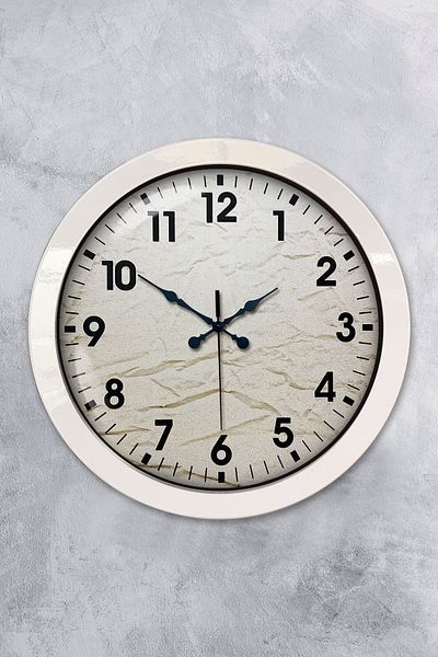 Kasva Concept Gift 36 cm White Metal Classic Wall Clock