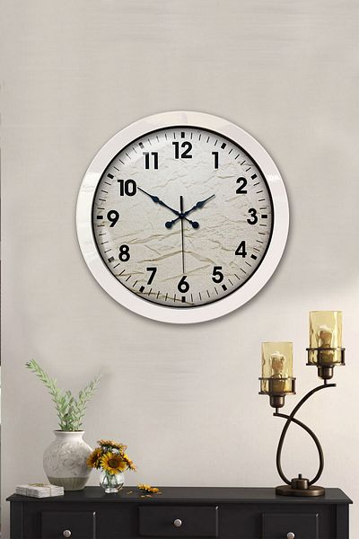 Kasva Concept Gift 36 cm White Metal Classic Wall Clock