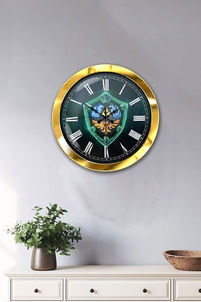 Kasva Concept Gift 36 cm Gold Metal Cool Wall Clock