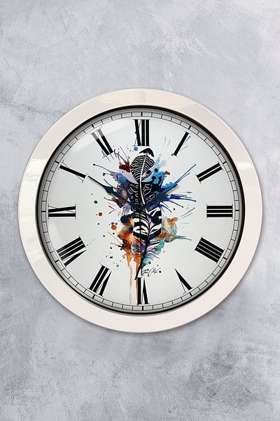 Kasva Concept Gift 36 cm White Metal Modern Wall Clock