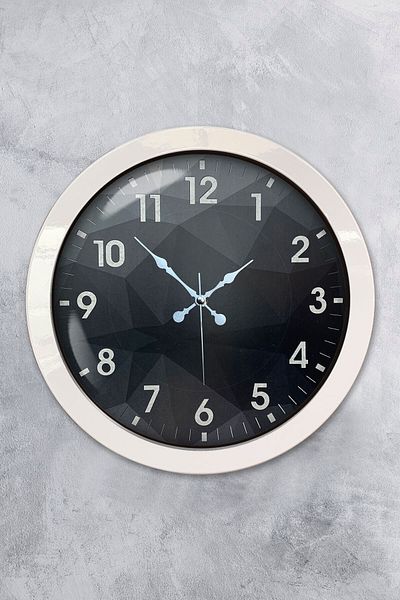 Kasva Concept Gift 36 cm White Metal Modern Design Wall Clock