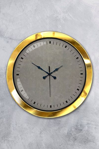 Kasva Concept Gift 36 cm Gold Metal Decorative Wall Clock