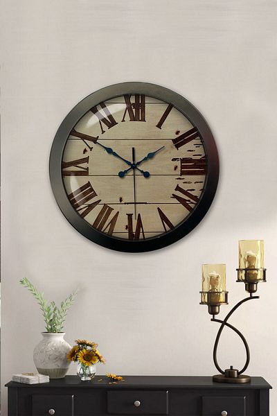 Kasva Concept Gift 36 cm Black Metal Design Wall Clock