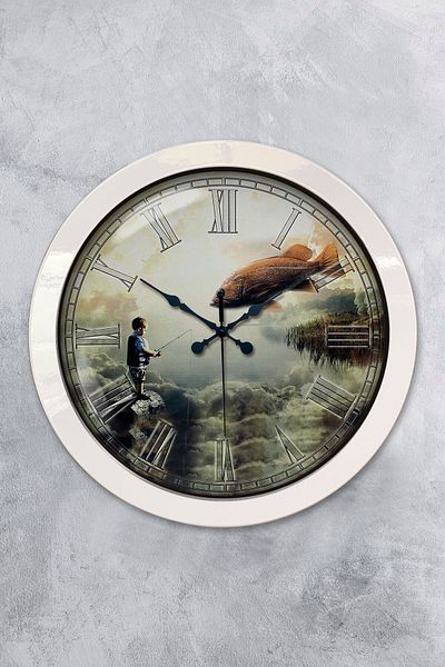 Kasva Concept 36 cm White Metal Different Lives Wall Clock