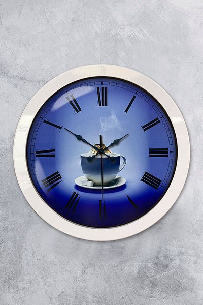 Kasva Concept Gift 36 cm White Metal Kitchen Wall Clock