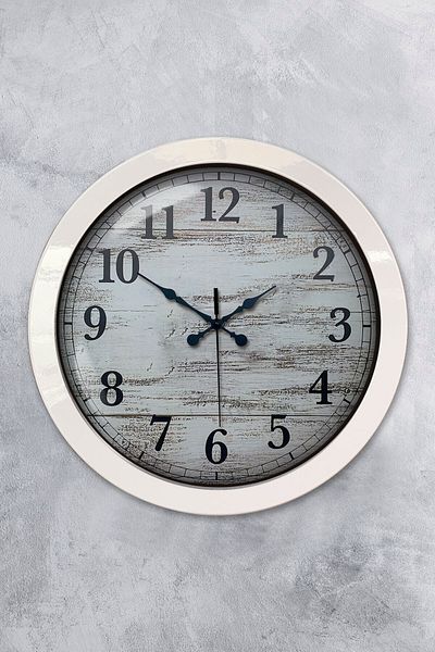 Kasva Concept Gift 36 cm White Metal Antique Wall Clock