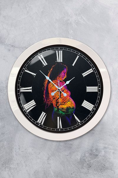 Kasva Concept Gift 36 cm White Metal Natural Wall Clock