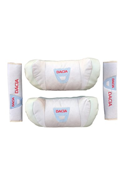 Oto Aksesuarcım Set de perne pentru gât pentru mașină din piele brodată Dacia...