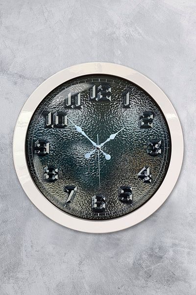 Kasva Concept Gift 36 cm White Metal Glass Wall Clock