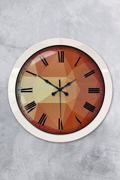Kasva Concept Gift 36 cm White Metal Patterned Wall Clock