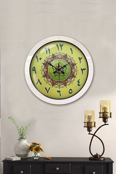 Kasva Concept 36 cm White Metal Tile Pattern Wall Clock