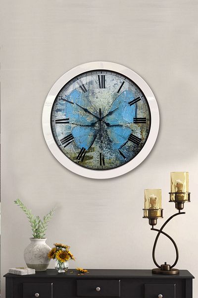 Kasva Concept Gift 36 cm White Metal 1 Day Wall Clock