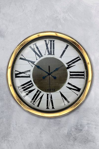 Kasva Concept 40 cm Gold Metal Royal Wall Clock
