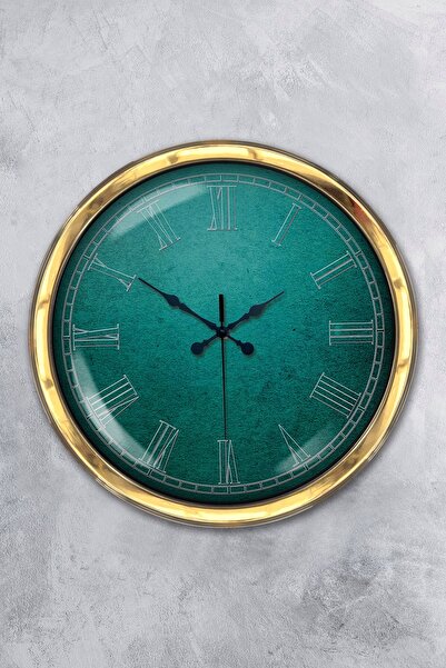 Platin Saat هدية ساعة حائط ذهبية معدنية مقاس 40 سم