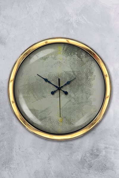 Kasva Concept Gift 40 cm Gold Metal Artistic Wall Clock