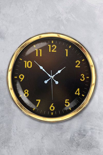 Kasva Concept Gift Decorative Gift 40 cm Gold Metal Office Wall Clock