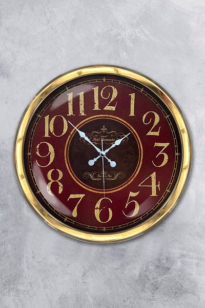 Kasva Concept 40 cm Gold Metal Rome De La Paris Wall Clock