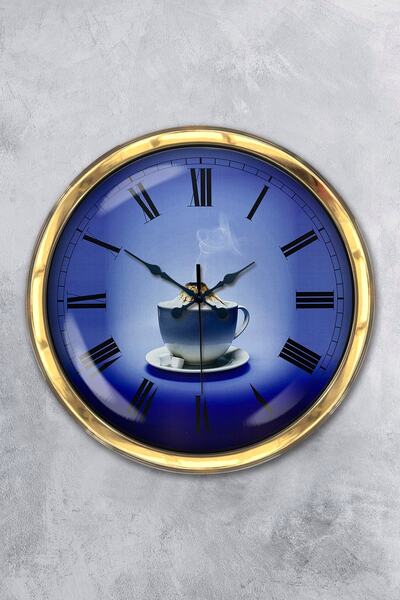 Kasva Concept هدية ساعة حائط مطبخ معدنية ذهبية مقاس 40 سم