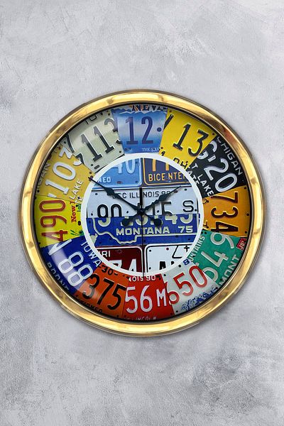 Kasva Concept Gift 40 cm Gold Metal Mexicano Wall Clock