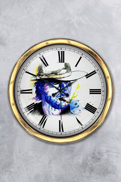 Kasva Concept Gift 40 cm Gold Metal Character Wall Clock