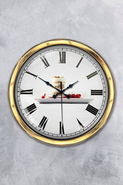 Kasva Concept Gift 40 cm Gold Metal Kitchen Wall Clock