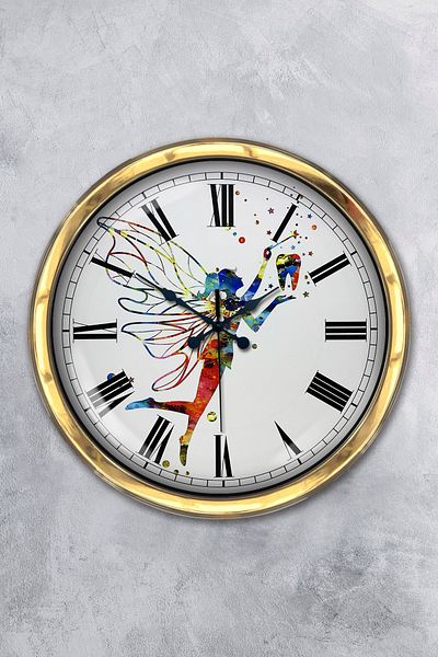 Kasva Concept Gift 40 cm Gold Metal Tooth Wall Clock
