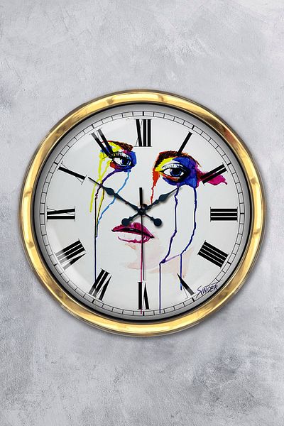 Kasva Concept Gift 40 cm Gold Metal Character Wall Clock
