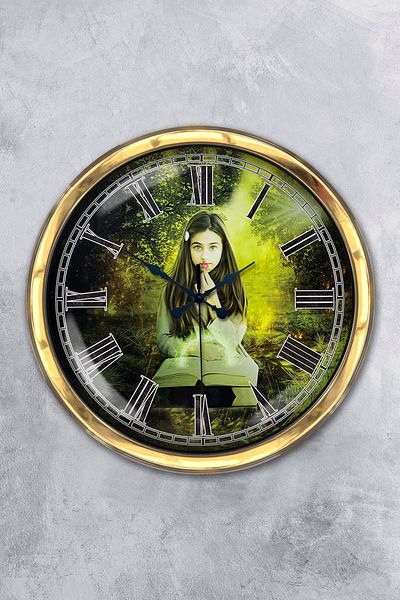 Kasva Concept Gift 40 cm Gold Metal Decorative Wall Clock